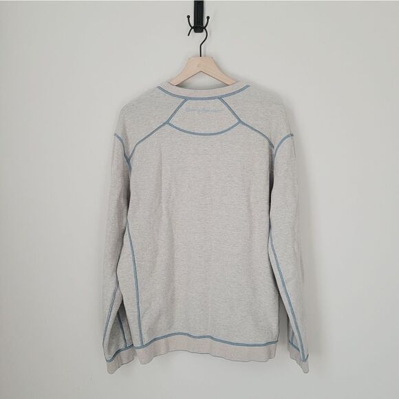 Tommy Bahama Flipshore Abaco Reversible Sweater Size Large Grey & Blue - Picture 8 of 8